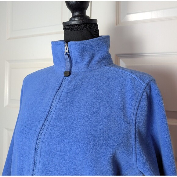 LL Bean Size XS Blue Full Zip Fleece Jacket Polartec Women's Outdoors Preppy - Picture 1 of 11
